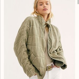Free people dolman quilted knit jacket